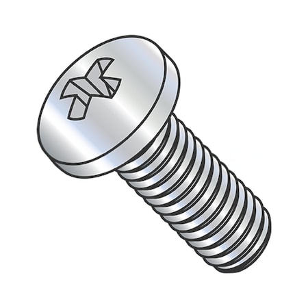 Usa Industrials 5/16"-18 x 1/4 in Phillips Pan Machine Screw, Zinc Plated Steel BULK-SCRW-3034